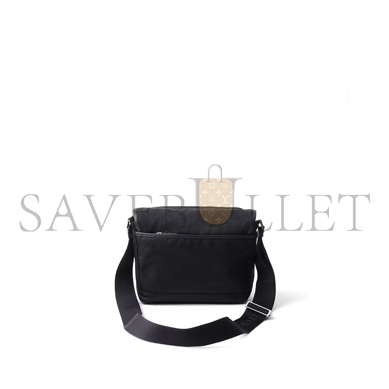 Pra*a re-nylon and saffiano leather shoulder bag 2vd066 (22.5*18*10cm)